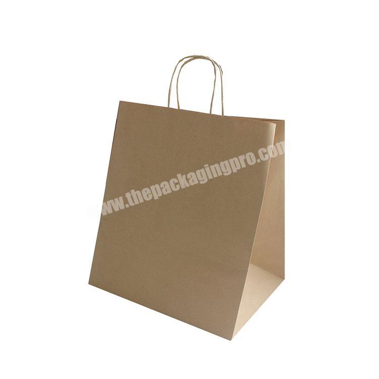 Recycled custom printed shopping brown kraft paper shopping bag