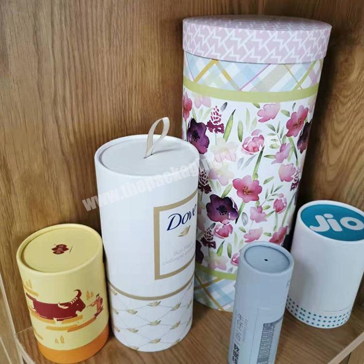Recycled Customize Printing Kraft Cardboard tube Skincare packaging paper sleeve