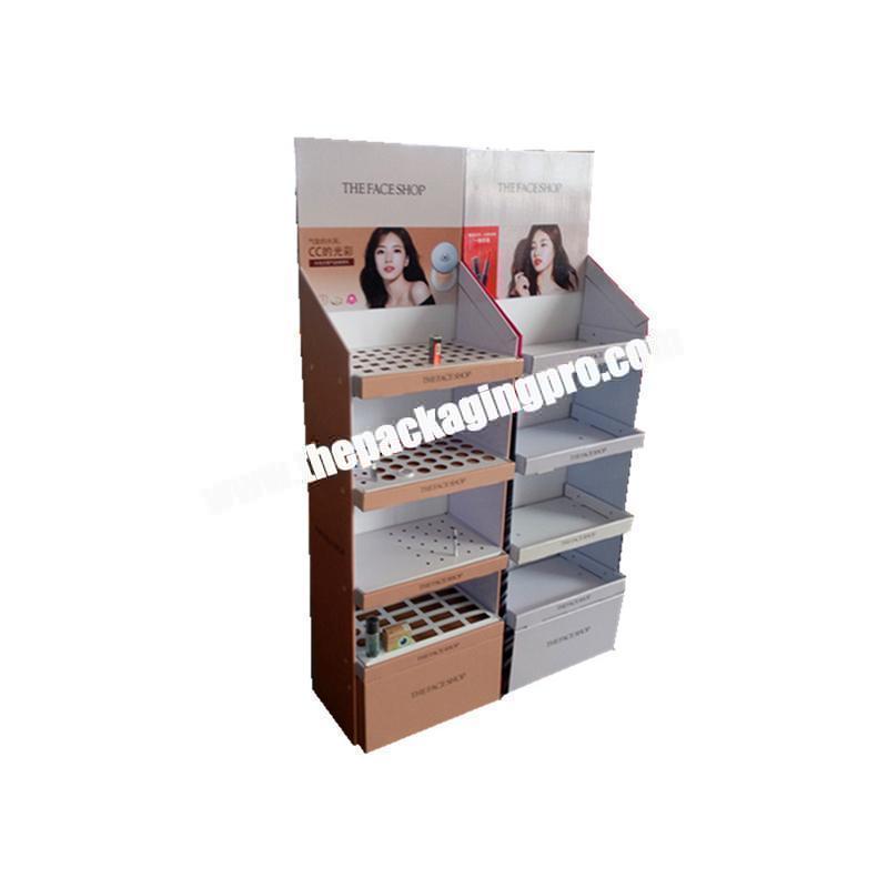 Recycled customized printing shop shelf display cosmetic