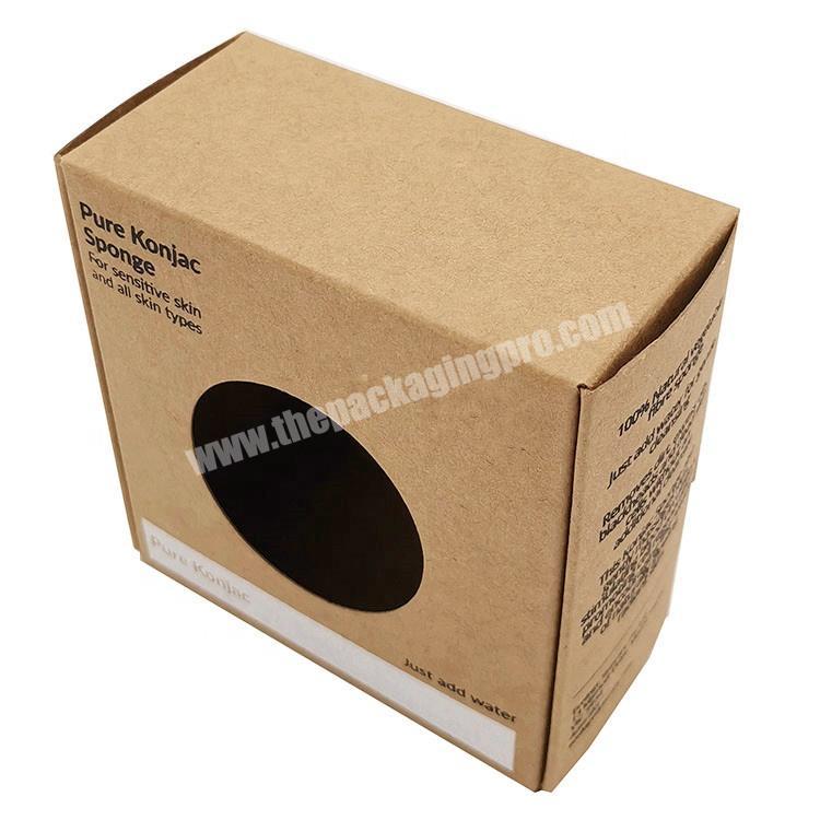 Recycled customized shape brown kraft paper packaging box
