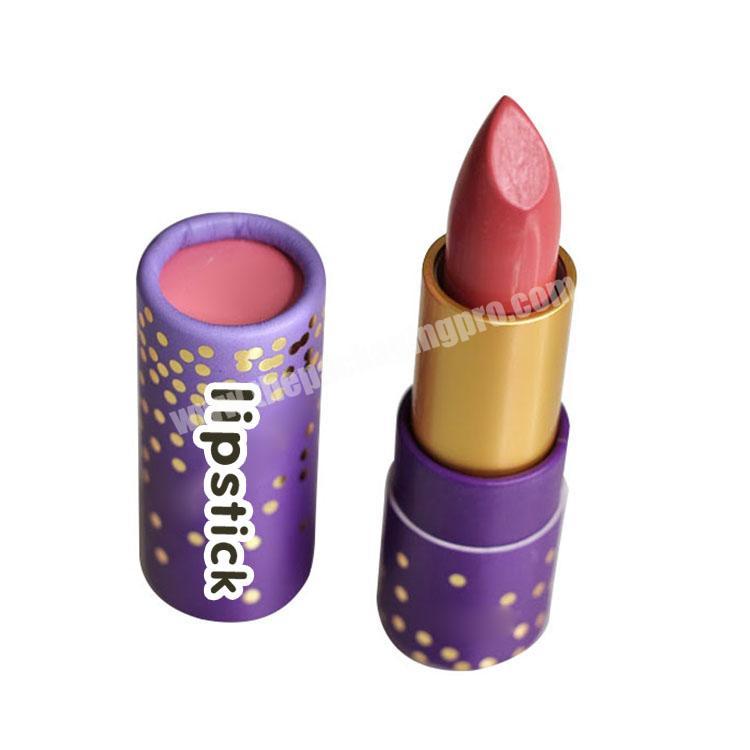 Recycled cylindrical gift box cardboard tubes luxury custom lipstick tube