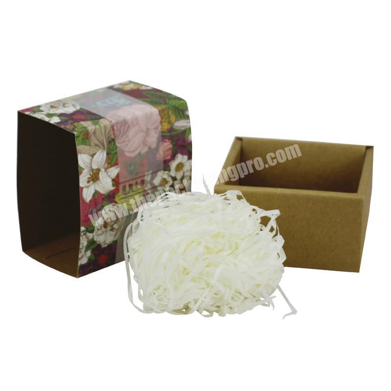 Recycled Die Cutting Small Square Paper Soap Craft Box Design With Sleeve