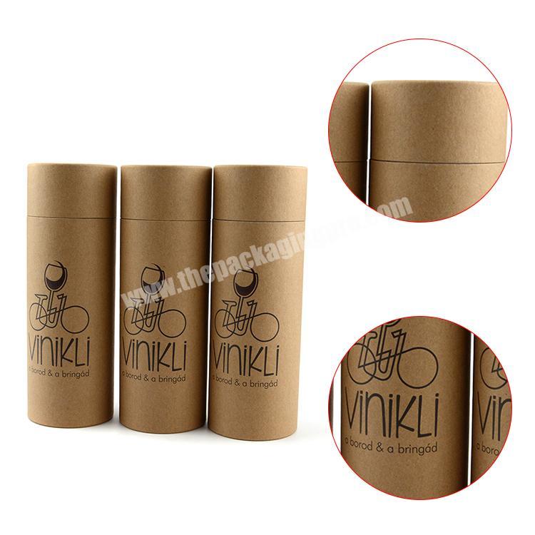 Recycled kraft paper tube packaging round kraft paper box with logo