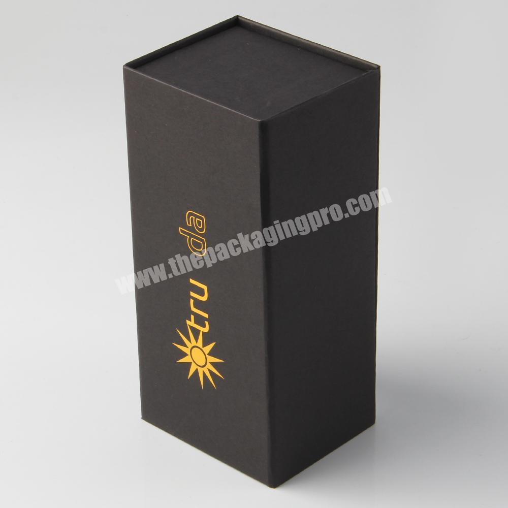Recycled large kraft black decorative magnetic gift boxes wholesale