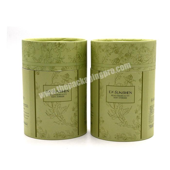 Recycled paper round cylinder gift box tea canister delicate cardboard tube