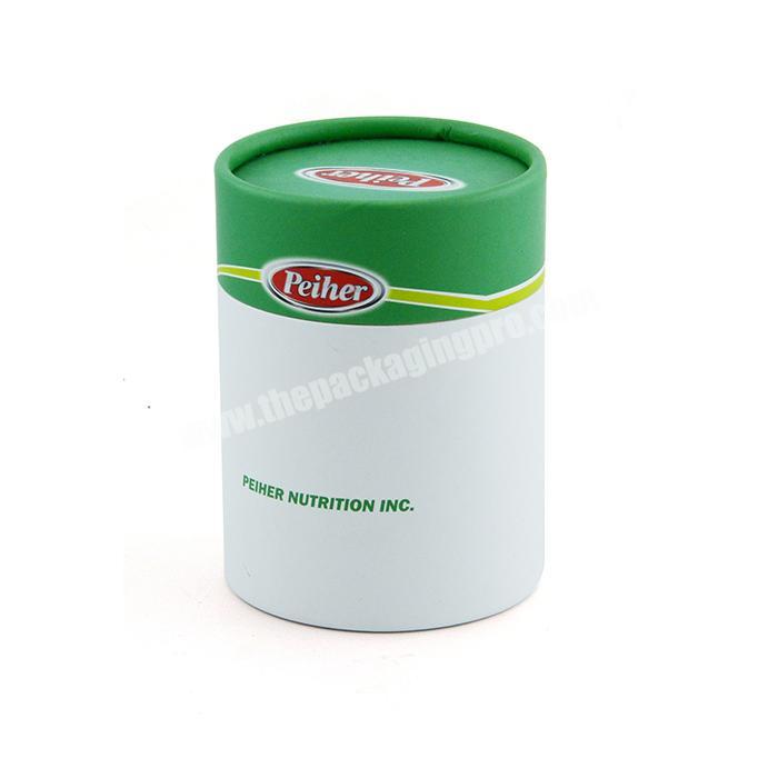 Recycled paper tea canister cylinder cardboard box delicate paper tube packaging