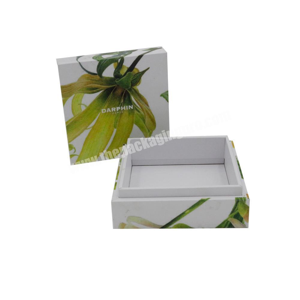 Recycled Soft touch Matt Laminated Luxury 2 Pieces Rigid Lif Off Paper Box Packaging