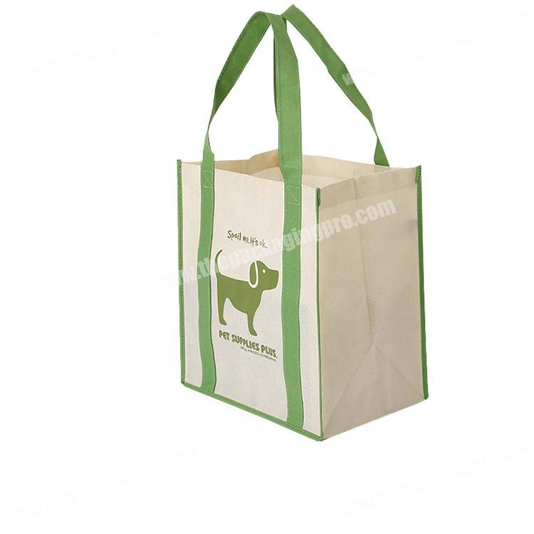Recycled X stitching ECO friendly supermarket non woven shopping bag