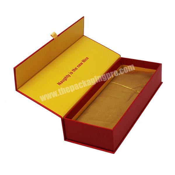 Red Color Printing Magnetic Paper Box With Custom Logo With Insert