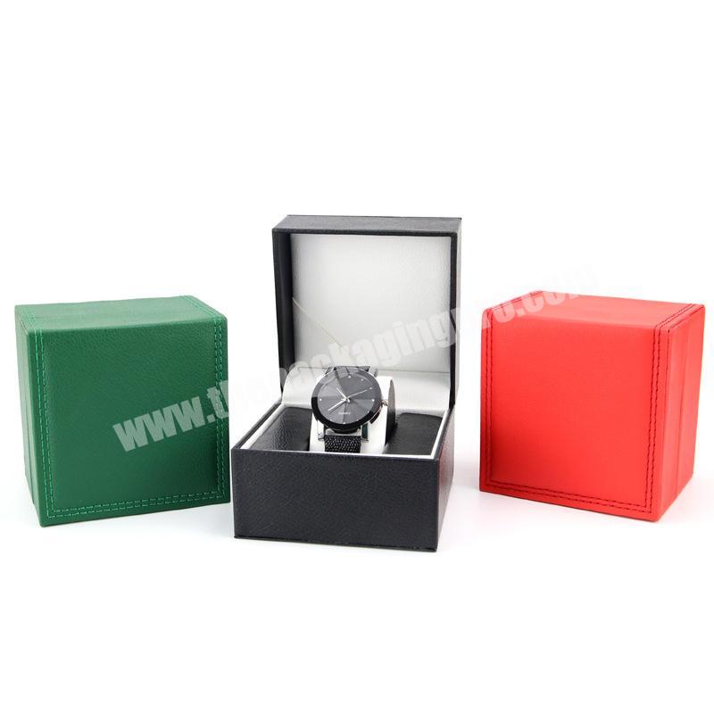 Red Spot lychee print  pu leather  flip watch display jewelry packaging box watch box