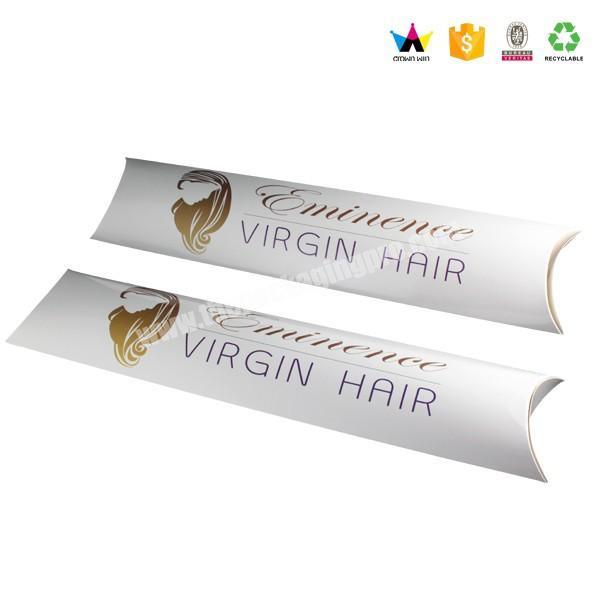 Retail hair extension pillow paper box wholesale