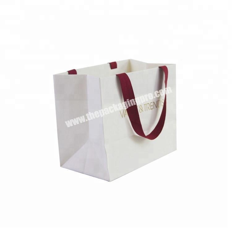 Retail Luxury Shopping Small White Paper Bag