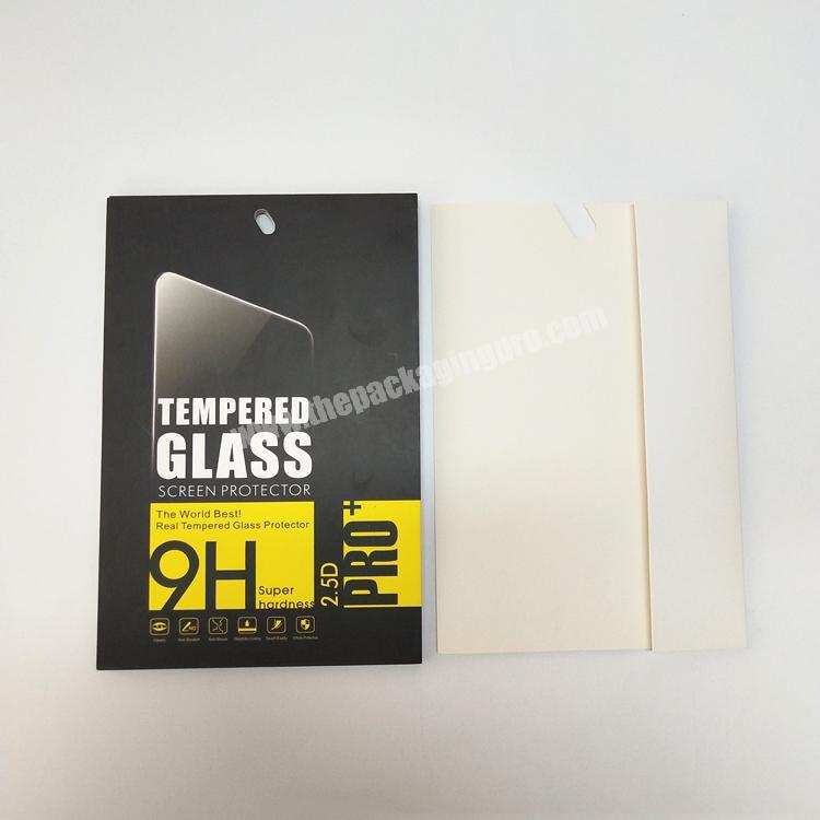 Retail package box phone screen protector tempered glass film packaging boxes design