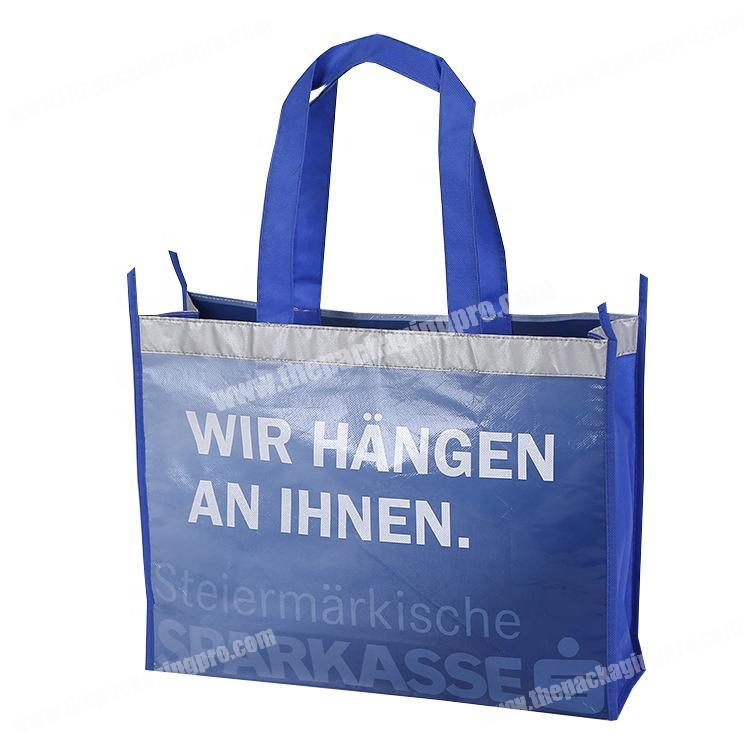Reusable Eco printed pp lamination slogan non woven bag