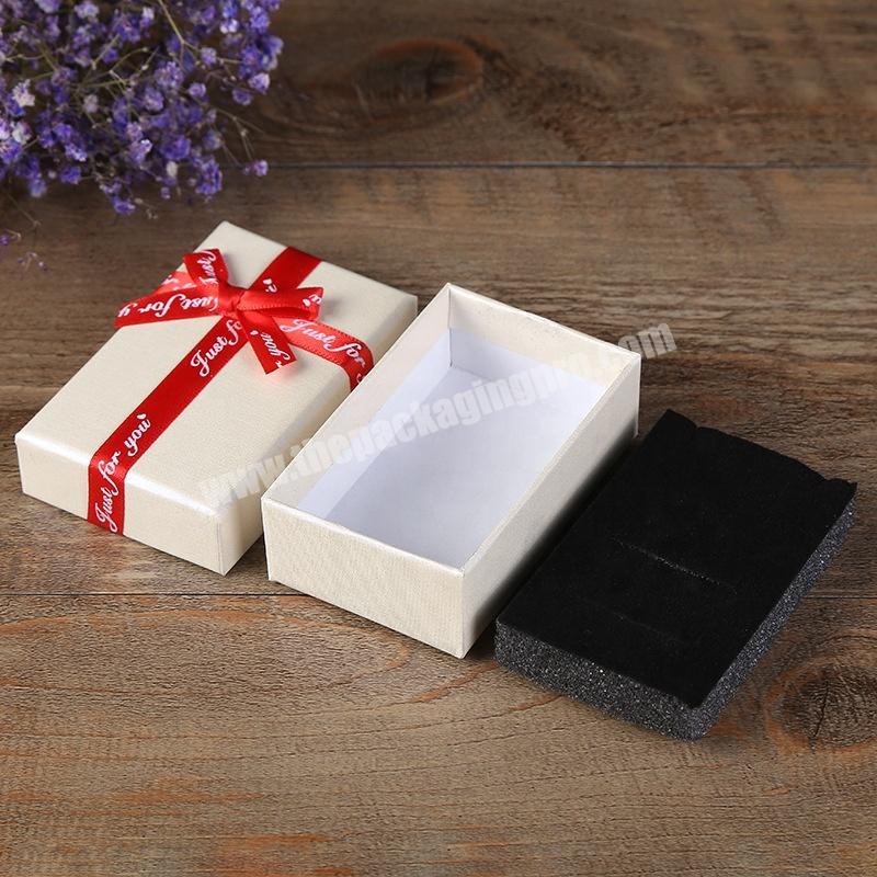 Ribbon decorative gift cardboard suitcase specialty jewelry gift boxes with lid