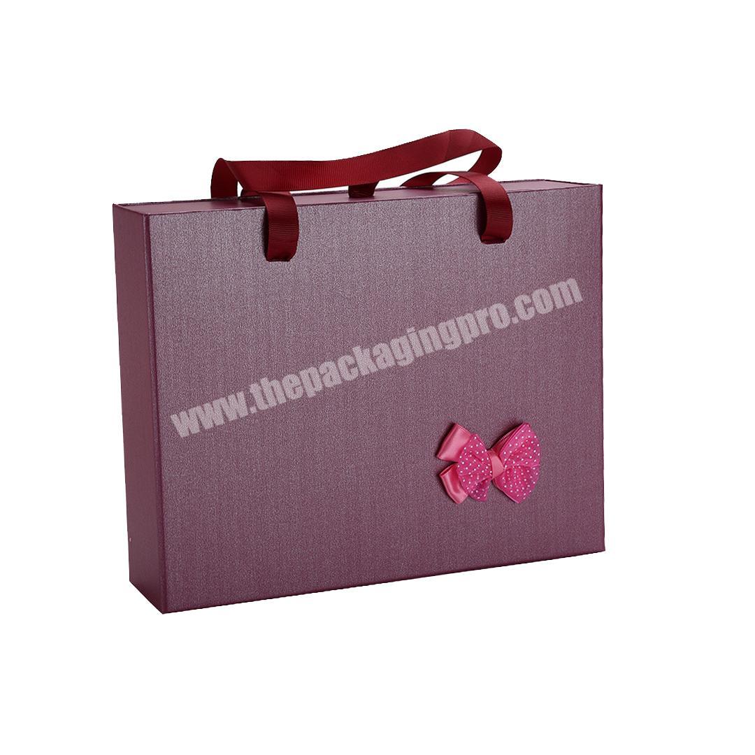 Ribbon handle gift boxes for box