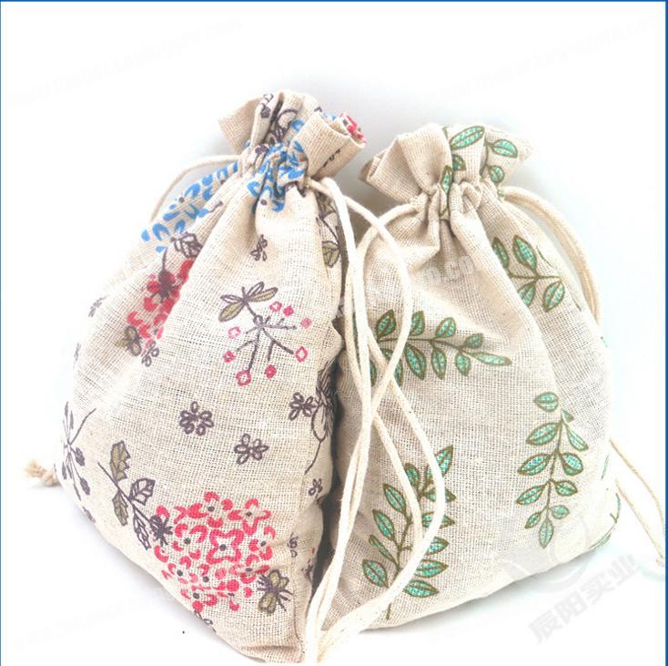 rice package durable plain cotton linen bag