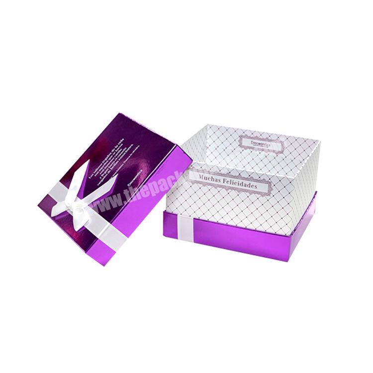 Rigid Black Purple Luxury Gift Box