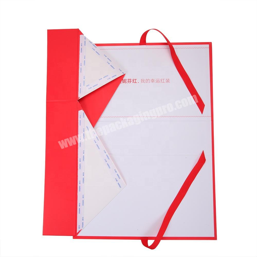 Rigid Cardboard Flip Lid Apparel Boxes Clothing Packaging Paper Box
