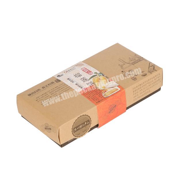 rigid cheap kraft paper wholesale sushi box delivery with the jacket
