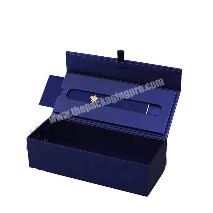 Rigid customized cardboard paper gift box with magnetic closure lid