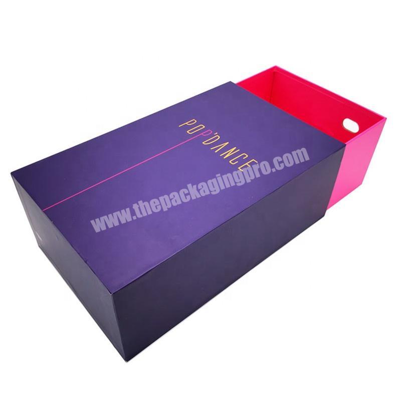 Rigid drawers cardboard gift shoe box sliding drawer box