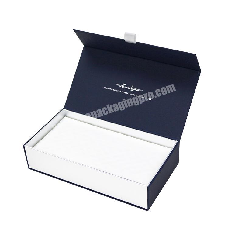 rigid gift book shaped box packaging with interior tray