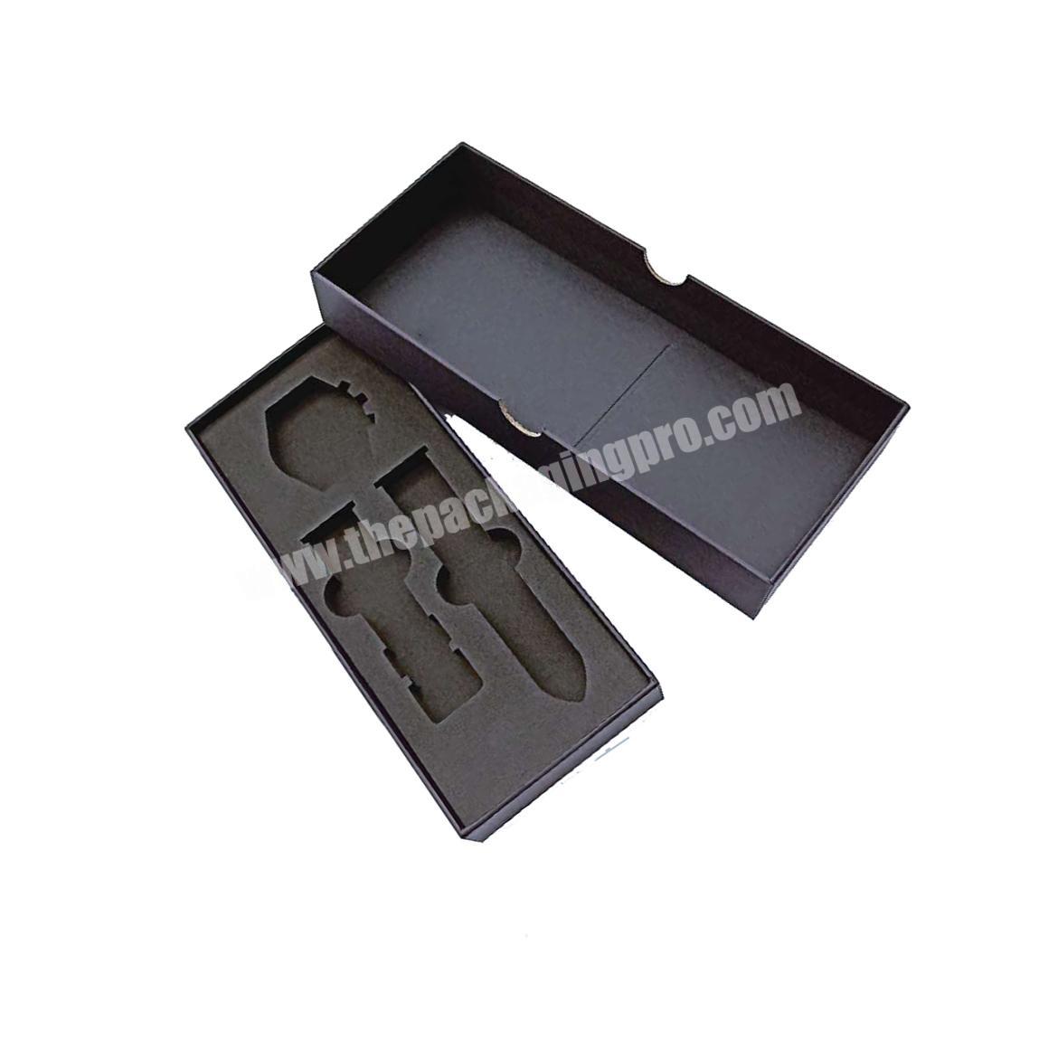 Rigid gift box & lid custom manufacturer quality paper promotional knife and fork packaging