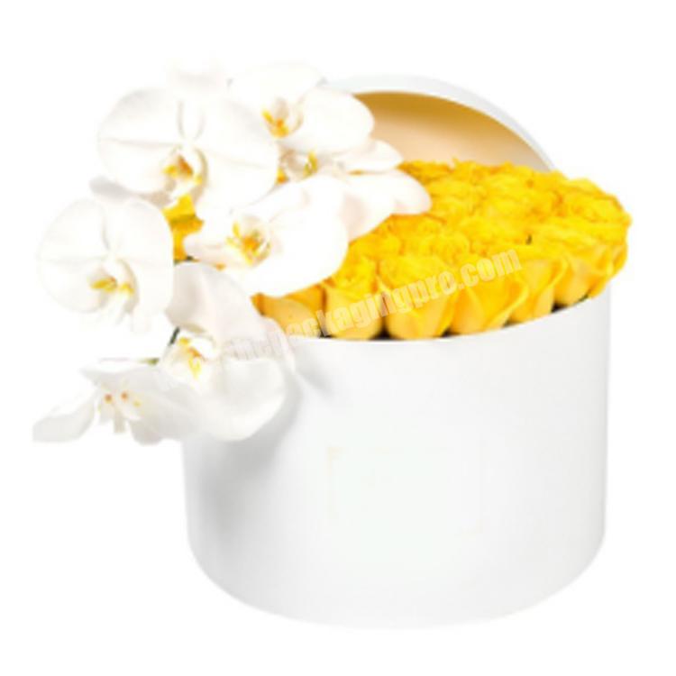 Rigid high quality Fancy cylinder flower box large round cardboard boxes for flower