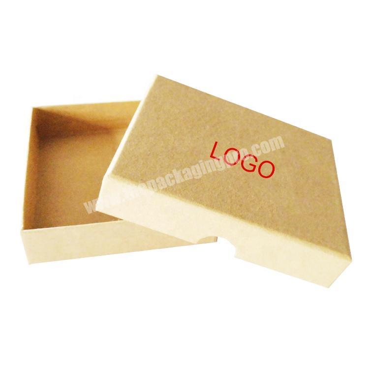 Rigid Packaging 2 Pieces Small Brown Kraft Paper Gift Card Box