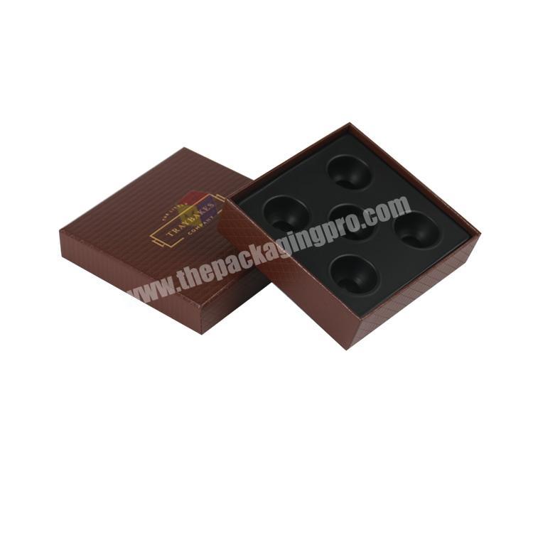 rigid paper chocolate packing box sweet gift box with plastic tray