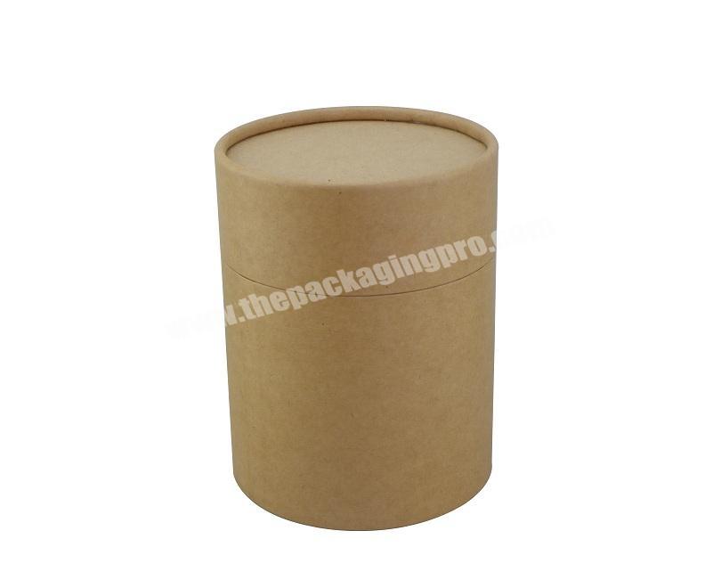 Rolled Edge Brown Kraft Natural Paper Tube With White Paper Inside For Food Packaging