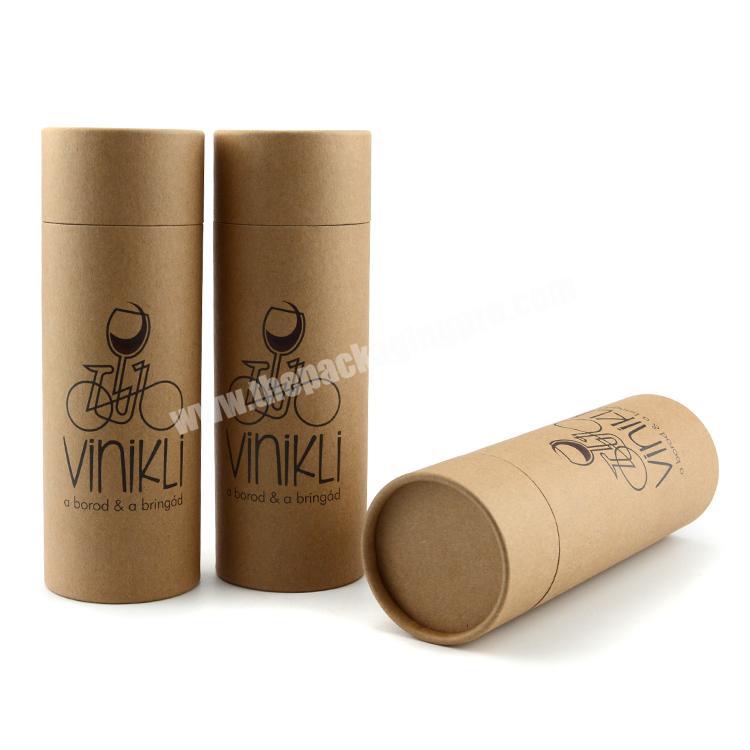 Rolled edge paper tube packaging wholesale brown kraft cardboard tube round kraft packaging box