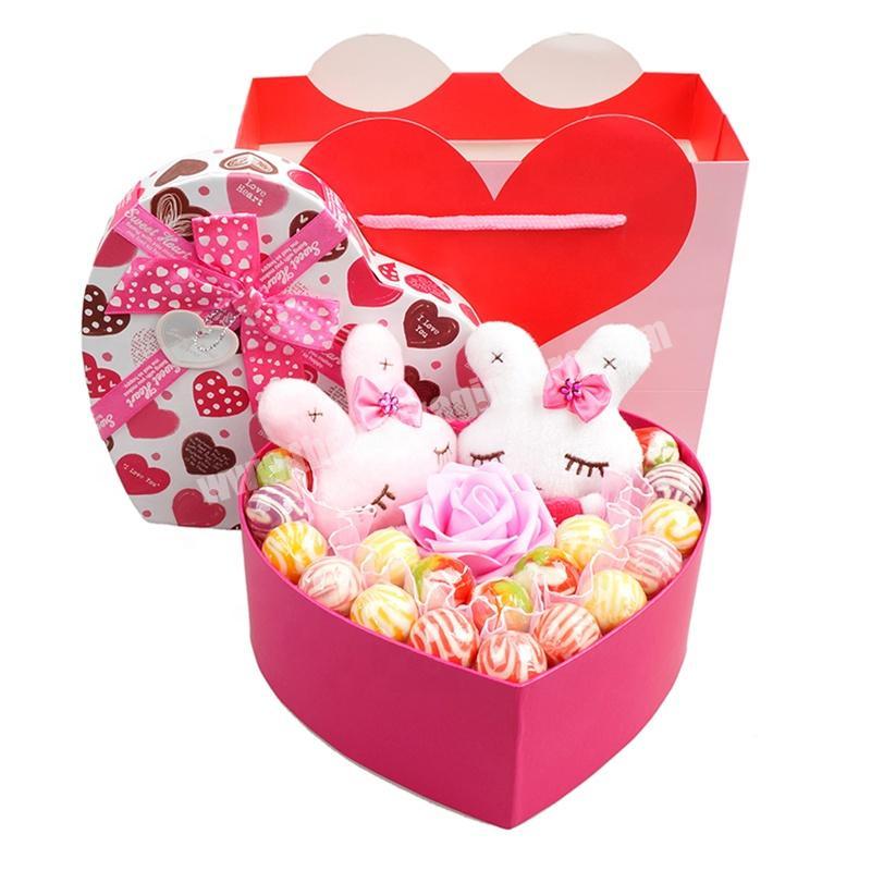 Romantic Handmade Creative Heart Shape Rigid Paper Gift Box Valentine'S Day