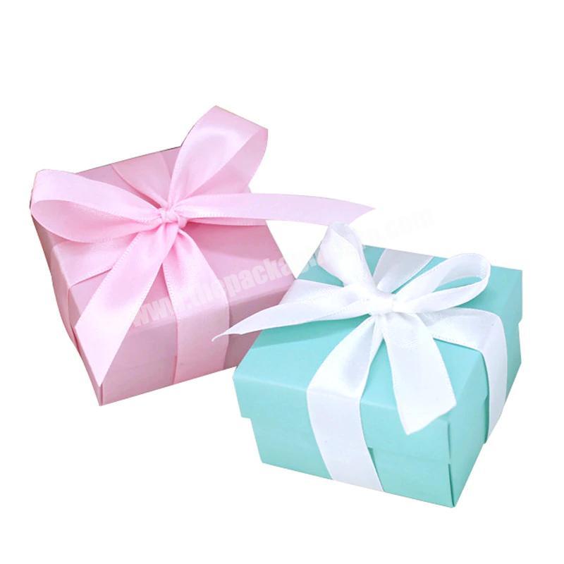 Romantic Wedding Favor Blue Paper Candy Box Candy Cookie Gift Box