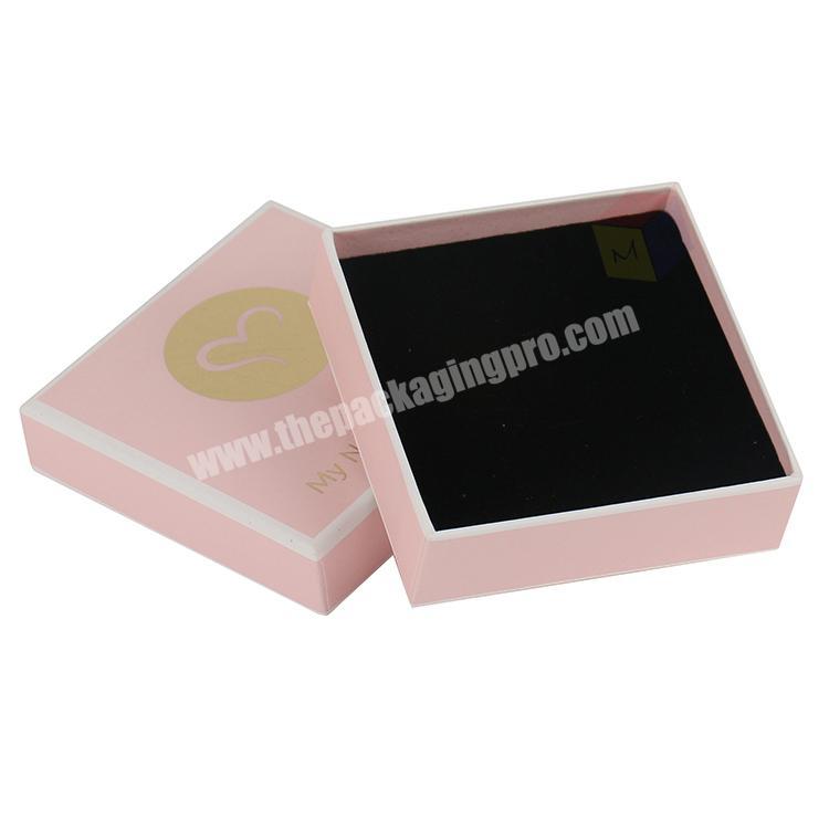 rose gold foil stamping custom logo printed jewelry box