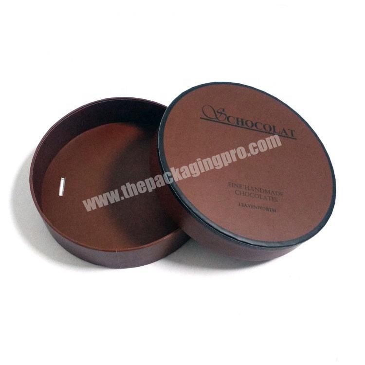 Round Cardboard Paper Packaging Wedding Sweet Chocolate Candy Gift Box With Lid And Eva