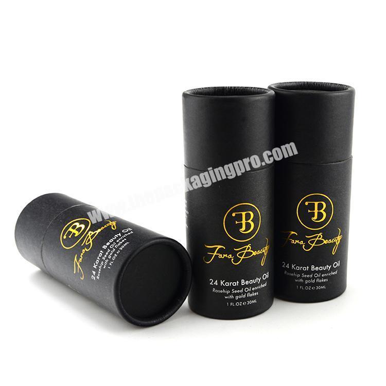 round cardboard tube round perfume box black eco friendly paper tube packaging