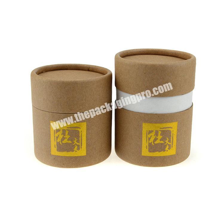 round cylinder gift box cylinder cardboard wine box cylinder packing box with golden hot stamping