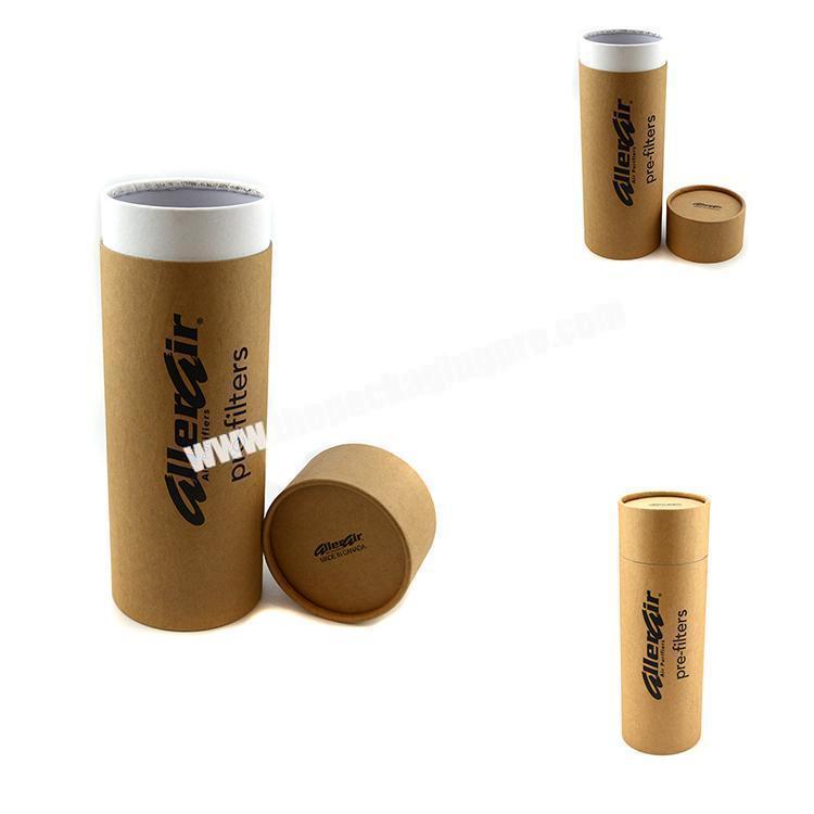 round kraft paper tube luxury clothing product packaging box packaging cardboard