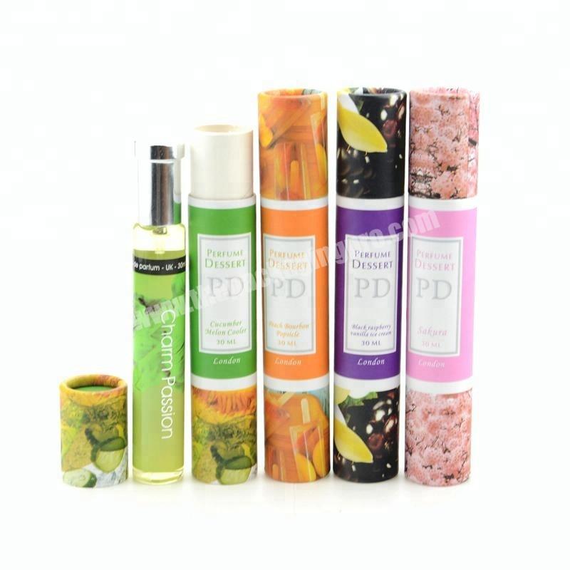 Round paper gift box recycled perfume cardboard tube package