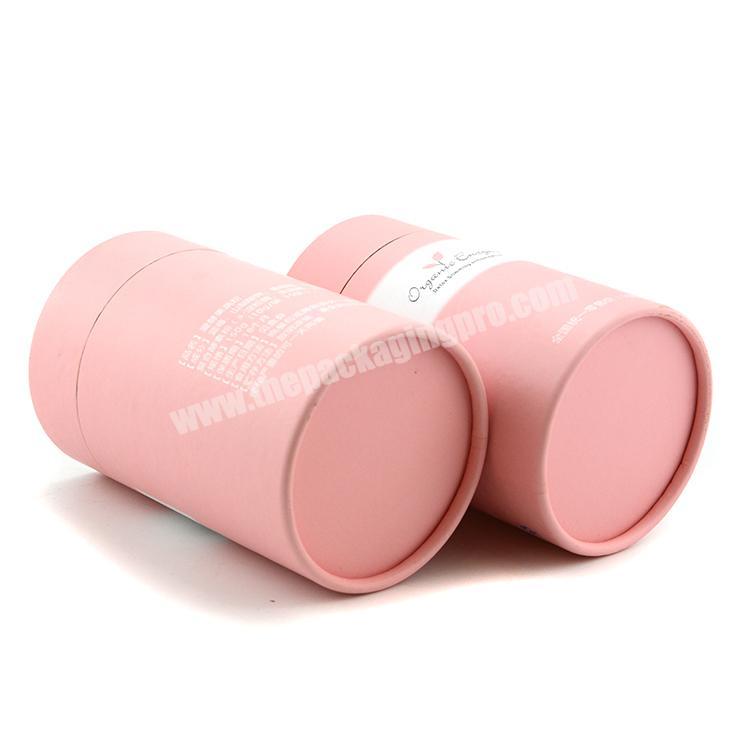 Round pink cardboard box decorated cylinder cardboard boxes