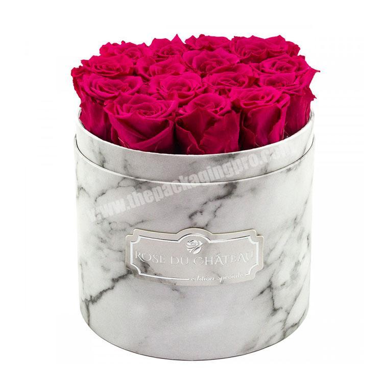 round sample gift print flower box marble