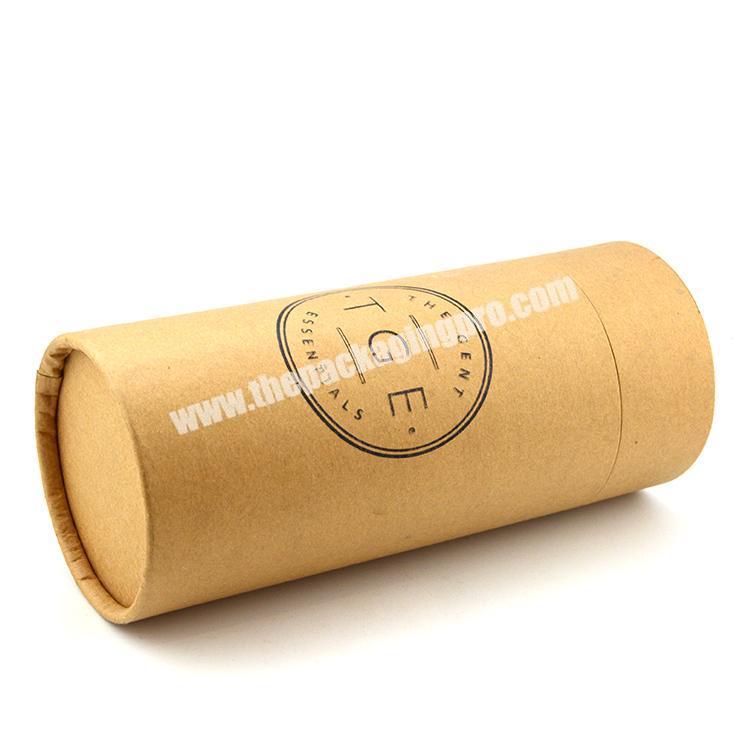 Round shape customized kraft paper packaging boxes with cap