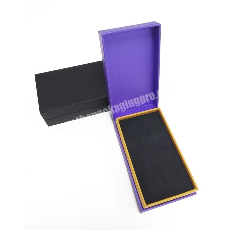 Royal glitter black  make up cosmetic magnetic paper gift box with EVA foam sponge insert