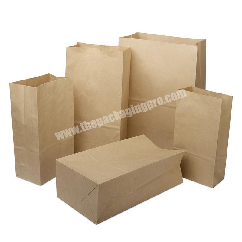 Safe and Eco Friendly brown kraft  Paper food Bag