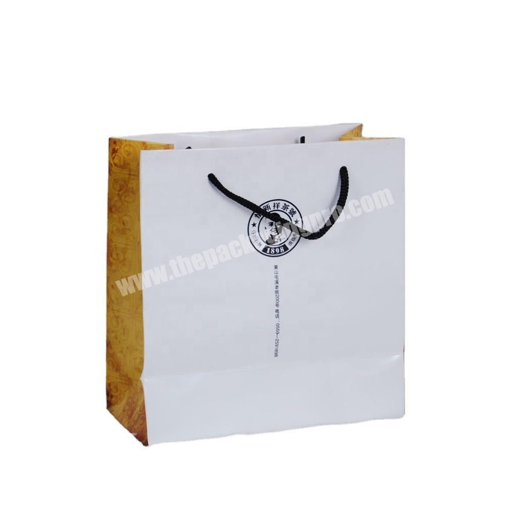 SC Cheap factory price custom art paper printed gift tea packaging bag