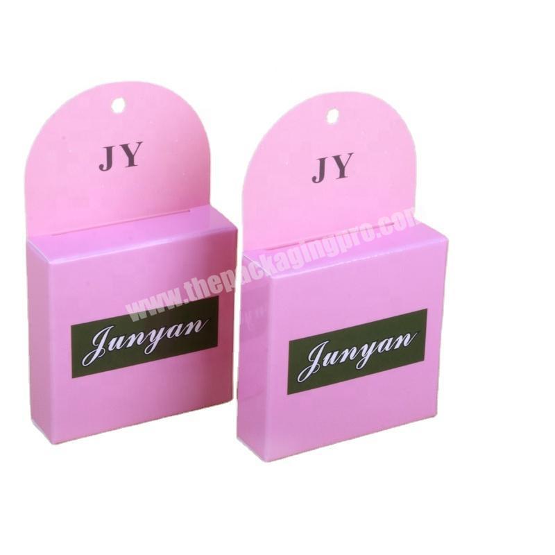 SC Custom design fancy pink color printed small foldable paper packaging box
