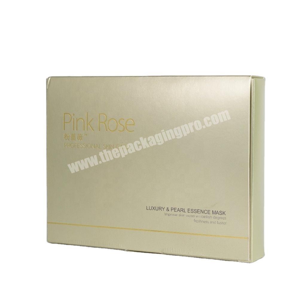 SC Custom Luxury Design Hot Gold Stamping Cosmetics Cardboard Packaging Box