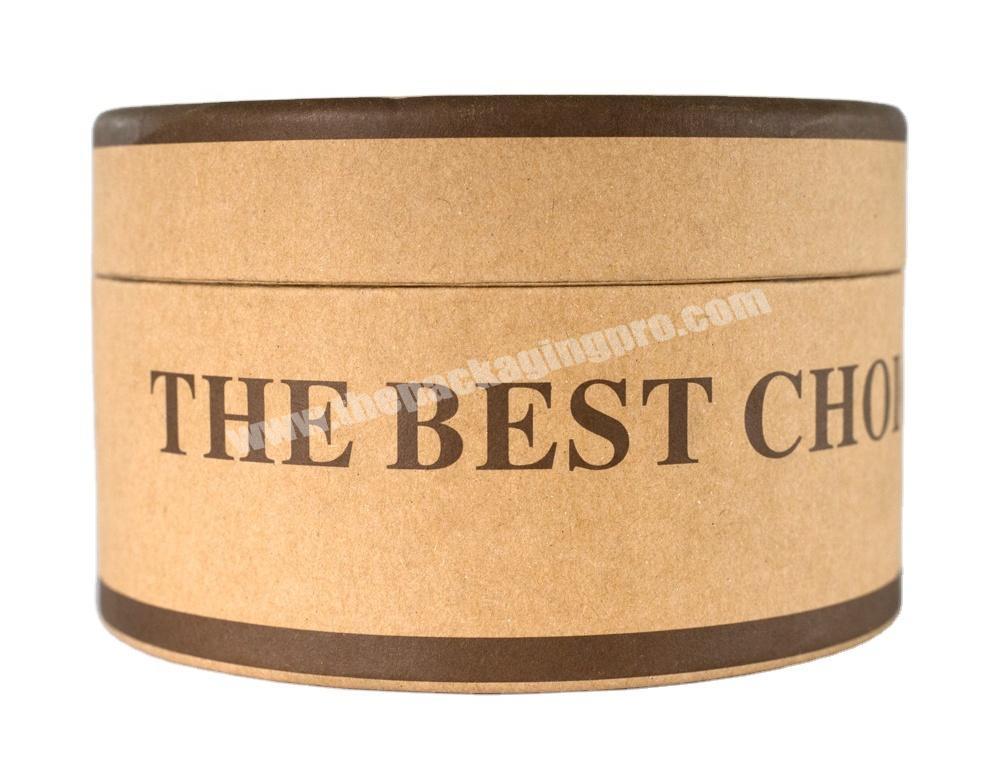 SC Eco-friendly Brown Kraft Paper Recycled Packaging Round Cylinder Cardboard Tube Box